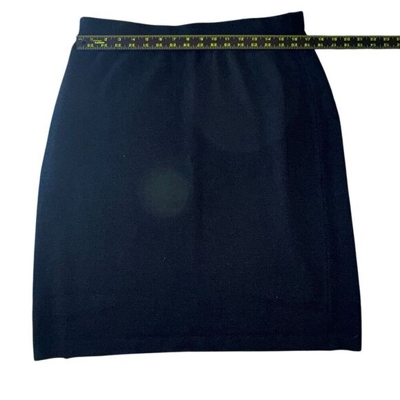 St. John Collection Wool Blend Knit Pull-on Pencil Skirt Black Large - Picture 3 of 6